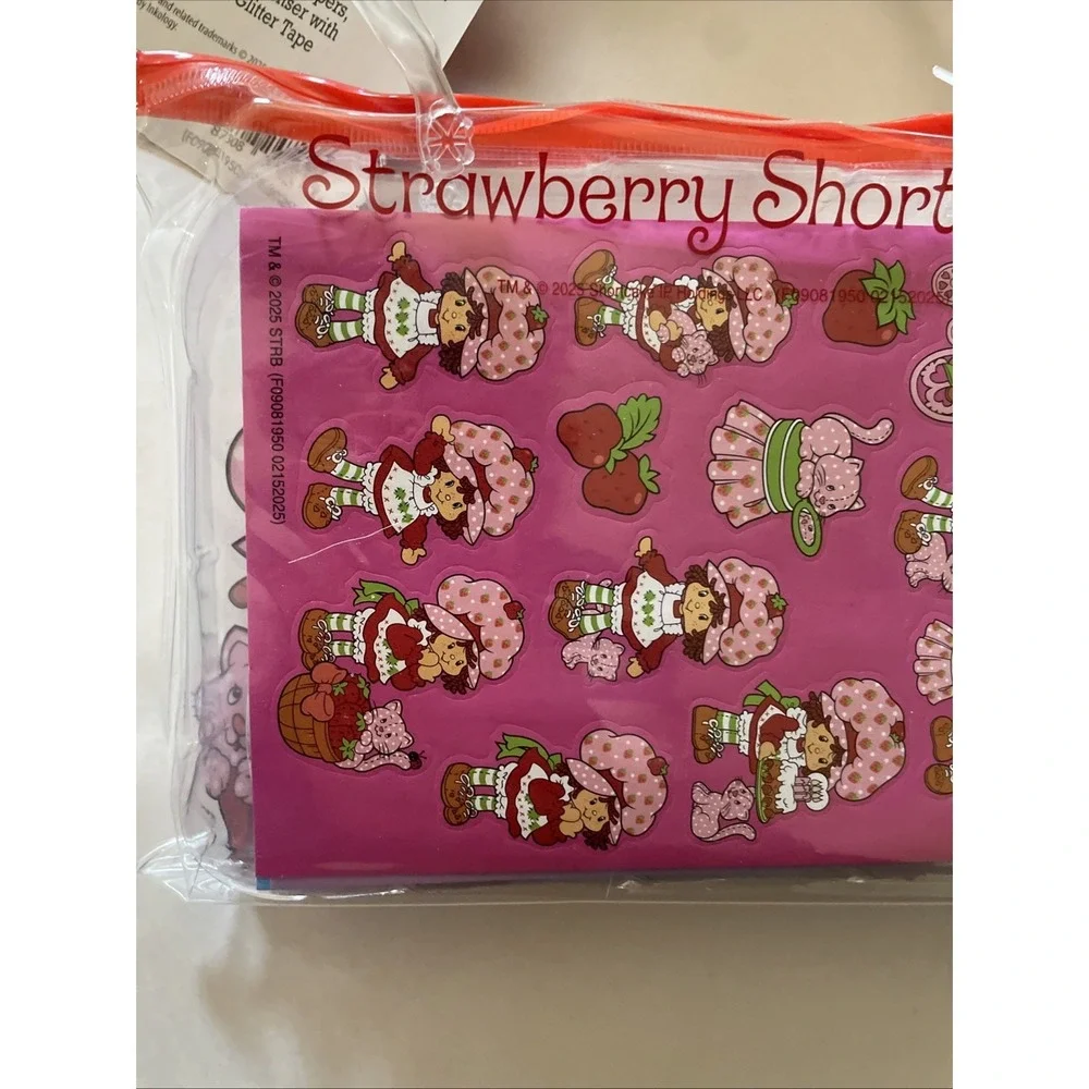 NEW Strawberry Shortcake Stationary Pouch Set Pencils Stickers, Journal, Markers